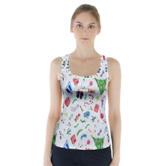 New Year Christmas Winter Watercolor Racer Back Sports Top by artworkshop