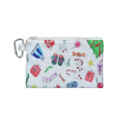 New Year Christmas Sketch Gifts Canvas Cosmetic Bag (small) by artworkshop