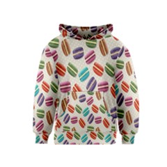 Macaron Macaroon Stylized Macaron Design Repetition Kids  Pullover Hoodie by artworkshop