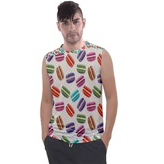 Macaron Macaroon Stylized Macaron Design Repetition Men s Regular Tank Top by artworkshop