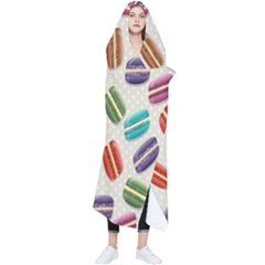 Macaron Macaroon Stylized Macaron Design Repetition Wearable Blanket by artworkshop