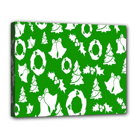 Green Card Christmas December4 Canvas 14  X 11  (stretched) by artworkshop