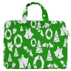 Green Card Christmas December4 Macbook Pro 16  Double Pocket Laptop Bag  by artworkshop