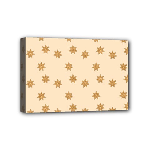 Gingerbread Star Mini Canvas 6  X 4  (stretched) by artworkshop