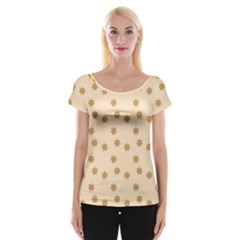 Gingerbread Star Cap Sleeve Top