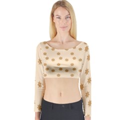 Green Card Christmas December4 Long Sleeve Crop Top by artworkshop