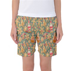 Gingerbread Christmas Decorative Women s Basketball Shorts by artworkshop