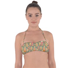 Gingerbread Christmas Decorative Halter Bandeau Bikini Top