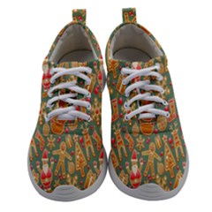 Gingerbread Christmas Decorative Athletic Shoes by artworkshop