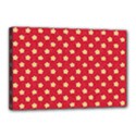 Felt Background Paper Red Yellow Star Canvas 18  x 12  (Stretched) View1