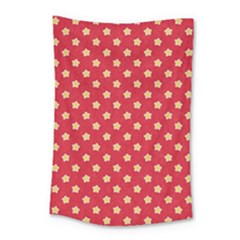 Felt Background Paper Red Yellow Star Small Tapestry by artworkshop