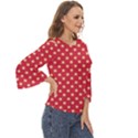 Felt Background Paper Red Yellow Star Cut Out Wide Sleeve Top View3