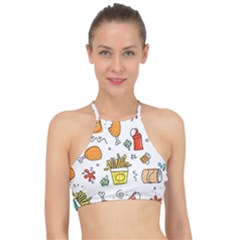 Cute Sketch  Fun Funny Collection Racer Front Bikini Top by artworkshop