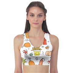 Cute Sketch  Fun Funny Collection Sports Bra by artworkshop