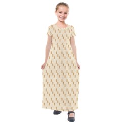 Christmas Wrapping Kids  Short Sleeve Maxi Dress