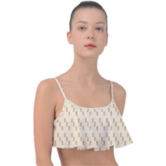 Christmas Wrapping Frill Bikini Top