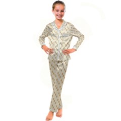 Christmas Wrapping Kid s Satin Long Sleeve Pajamas Set