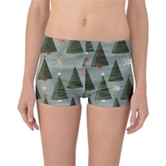 Christmas Trees Pattern Reversible Boyleg Bikini Bottoms by artworkshop