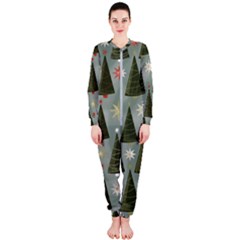 Christmas Trees Pattern Onepiece Jumpsuit (ladies) by artworkshop