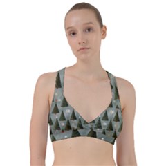 Christmas Trees Pattern Sweetheart Sports Bra by artworkshop