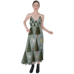 Christmas Trees Pattern Tie Back Maxi Dress by artworkshop