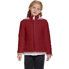 Christmas Red Graphic Kids  Puffer Bubble Jacket Coat