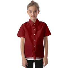 Christmas Red Graphic Kids  Short Sleeve Shirt by artworkshop