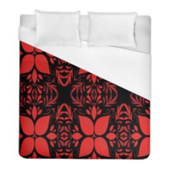 Christmas Red Black Xmas Gift Duvet Cover (full/ Double Size) by artworkshop