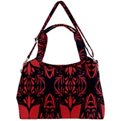 Christmas Red Black Xmas Gift Double Compartment Shoulder Bag by artworkshop