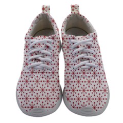 Christmas Pattern Red Stars Athletic Shoes by artworkshop