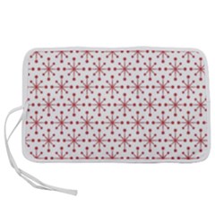 Christmas Pattern Red Stars Pen Storage Case (m) by artworkshop