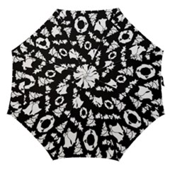 Black Card Christmas December Straight Umbrellas by artworkshop