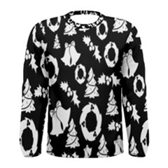 Black Card Christmas December Men s Long Sleeve Tee by artworkshop