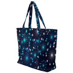 Abstract Pattern Snowflakes Zip Up Canvas Bag by artworkshop