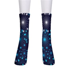 Abstract Pattern Snowflakes Crew Socks