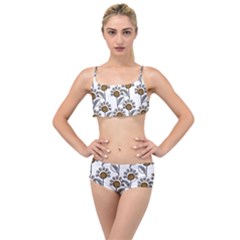 Daisy Minimalist Leaves Layered Top Bikini Set by ConteMonfrey