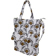 Daisy Minimalist Leaves Shoulder Tote Bag