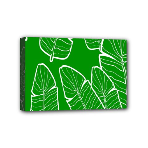 Green Banana Leaves Mini Canvas 6  X 4  (stretched) by ConteMonfrey