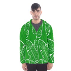 Green Banana Leaves Men s Hooded Windbreaker by ConteMonfrey