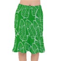 Green Banana Leaves Short Mermaid Skirt View1