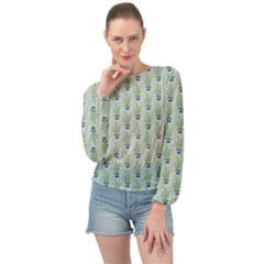 Cuteness Overload Of Cactus!  Banded Bottom Chiffon Top by ConteMonfrey