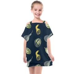 Vintage Vegetables Zucchini  Kids  One Piece Chiffon Dress