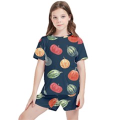 Vintage Vegetables  Kids  Tee And Sports Shorts Set by ConteMonfrey