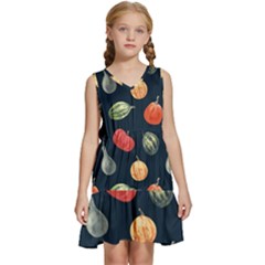 Vintage Vegetables  Kids  Sleeveless Tiered Mini Dress by ConteMonfrey