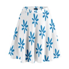 Little Blue Daisies  High Waist Skirt by ConteMonfrey