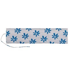 Little Blue Daisies  Roll Up Canvas Pencil Holder (l) by ConteMonfrey