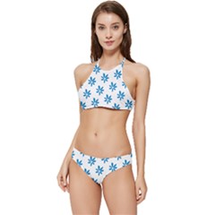 Little Blue Daisies  Banded Triangle Bikini Set by ConteMonfrey