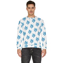 Little Blue Daisies  Men s Fleece Sweatshirt by ConteMonfrey