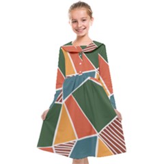 Geometric Colors   Kids  Midi Sailor Dress by ConteMonfrey