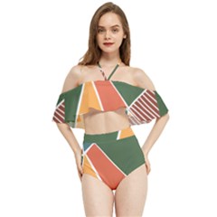 Geometric Colors   Halter Flowy Bikini Set  by ConteMonfrey